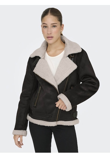 Only Onlnewdiana Life Aviator Kahverengi Kadın Mont 15304775 Kahverengi