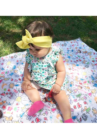 Yorni 145x100cm ,boyama,bebek Odası Halı Için Sıvı Geçirmez Oyun Örtü