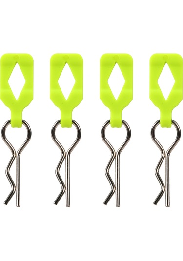 Kosona 1/10 Rc Araba Modeli İçin 4 Adet Sarı Gövde Klips Pimi - Token Şekilli Tutma Yeri