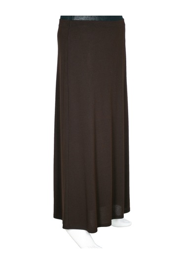 Hesna Kadın Buğra İki Parça Astarlı Çan Kesim Kahverengi Kalem Etek Kahve