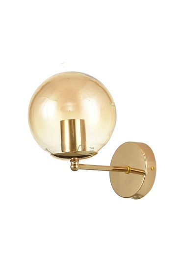 Pinza Aplik Bal Camlı Salon Oturma Odası Modern Duvar Apliği Gold Kaplama Gold Kaplama