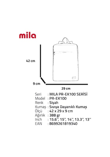 Classone Mila Pr-ek108 15,6'su Geçirmez Kumaş Fermuar Notebook Sı Sarı