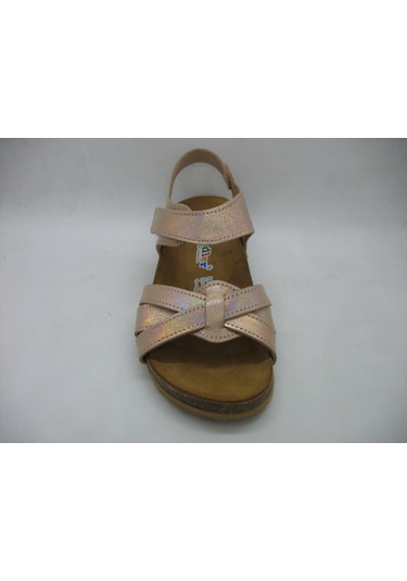 Toddler 390 Pembe Deri,anatomik Mantar Taban Üç Bantlı Sandalet 2 Pembe