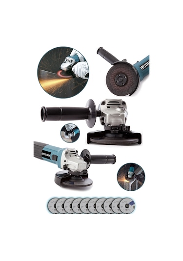Steiner 2600 W 125 MM Avuç İçi Taşlama Makinesi + 10 Adet Disk