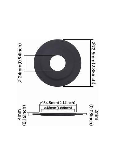 Suntek 2x Sifon Vanası Conta Halkası Kolay Takılır Aşınmaya Siyah