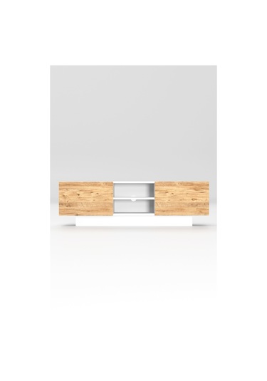 Dora Tv Sehpası, Tv Standı, Televizyon Ünitesi Beyaz - Atlantik Çam