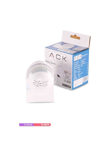 ACK 180 Derece Duvar Tipi Hareket Sensörü 220V