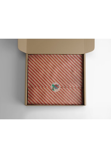 Kırmızı Verev Kraft Ambalaj Kağıdı Seti 10 Rulo Kağıt 70x100 C