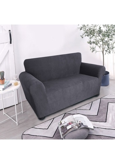 Çift Kişilik Derin Gri Polar Kumaş Koltuk Kılıfı - Esnek Ve Dayanıklı Çok Renkli Çok Renkli