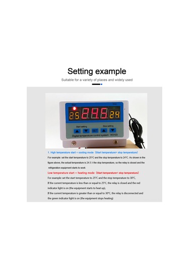 Tenfowee Akıllı Sıcaklık Kontrol Cihazı W3103 - 30a Dc12v, Dijital Görüntü, Ayarlanabilir -50 110 C, Tam Otomatik Isı Regülatörü