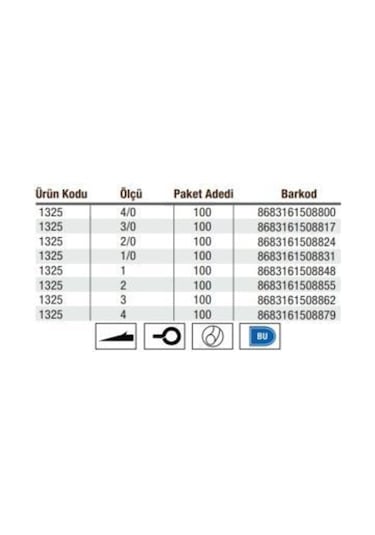 Effe 1325 100 Adet Delikli Mavi Iğne