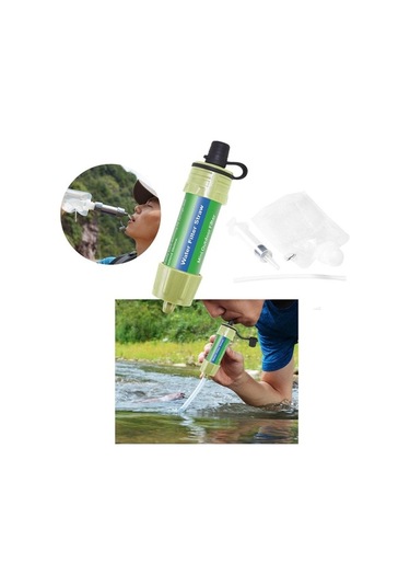 Novahub Su Filtreleme Küçük Model Taşınabilir Mini Kamp Aletleri Yeşil Altın