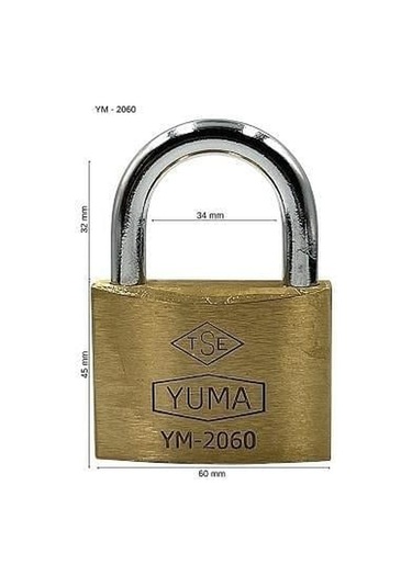 Yuma Pirinç Asma Kilit Birbirini Açar 60 Mm-773 5