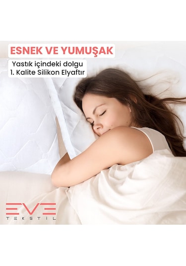 Eve Tekstil 2 Adet Diamond Plus Kapitone Yastık
