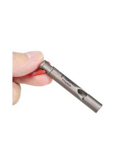 Tomshoo 2 Adet Ultra Hafif Titanyum Acil Durum Düdüğü Kordonlu Açık Alan Hayatta Kalma Kamp Yürüyüşü Keşif Çok Renkli