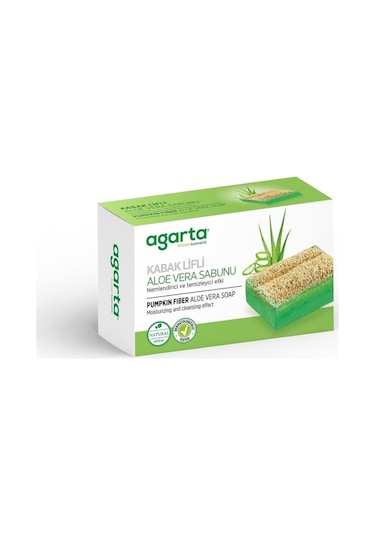Agarta Doğal Kabak Lifli El Yapımı Aloe Vera Sabunu 2 x 125 G