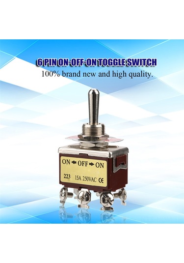 Suofeng 3 Pozisyonlu On-off-on Anlık Tıkla Anahtar, 6 Pin, 12mm, 15a 250vac, Otomobil-ev Aleti-indüstriyel Kontrol İçin Dayanıklı