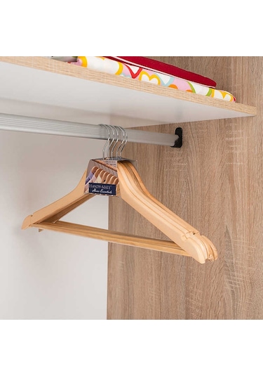 Handy Mate Masif 5li Elbise Askısı-naturel Diğer