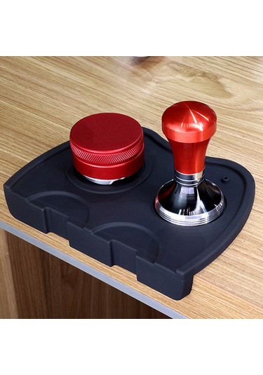 Xiyyadms Silikon Kahve Tamper Matı: Yüksek Tutku, Esnek Ve Dayanıklı - Siyah Orta Boy Köşeli Mutfak Tezgahı Koruyucu Siyah