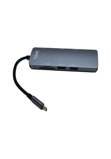 Beek Ba-dck-uc08dh Usb Type C To 2xhdmı 4k Tft Usb Pd 8 İn 1 Docking Station