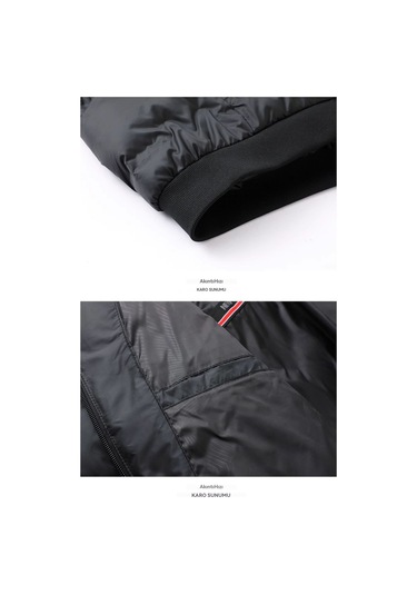 Erkek Kışlık Mont Kışlık Pamuklu Dolgulu Ceket Kısa Kürk Yaka Sıcak Pamuklu Mont Mavi