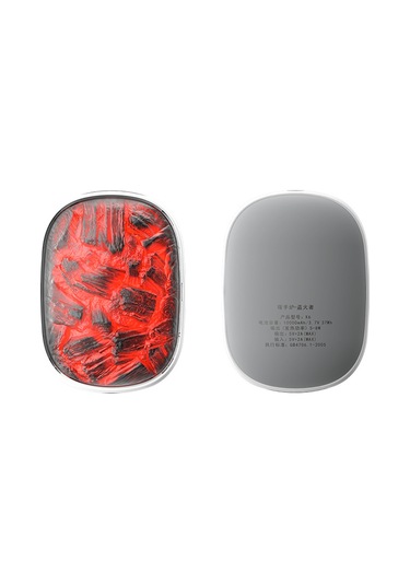 X6 10000mah Güç Bankası 3 Vitesli Sıcaklık Kömür Ateşi Tasarım Kış Elektrikli El Isıtıcı - Siyah