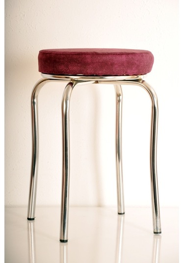 6 Lı Renkli Kumaş Ahtapot Tabure Mutfak Taburesi Demir Tabure