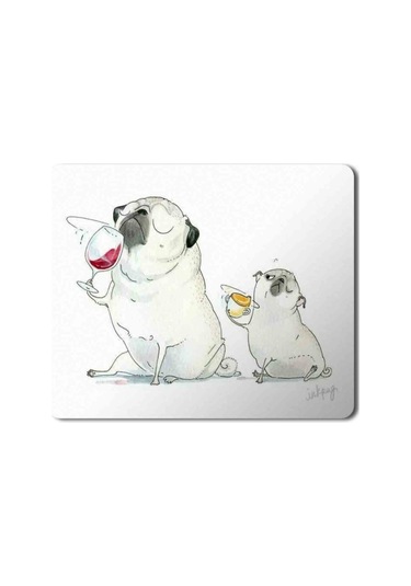 Içki Içen Pug Köpek Mouse Pad Mousepad
