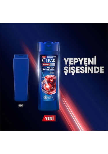 Clear Men Kepeğe Karşı Etkili Şampuan Hızlı Stil 2si 1 Arada 3 x 350 ML
