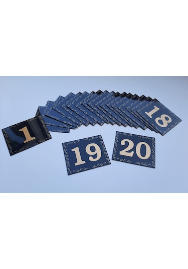Kapı Numarası 5.5x6.5 Kendinden Yapışkanlı No:1 Den 20’E