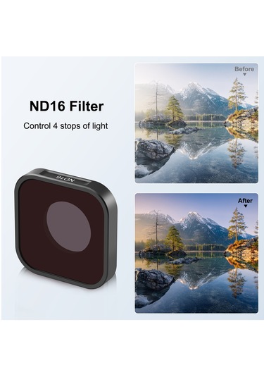 Springsun Puluz Pu921 5.5mm Nd16 4-stop Lens Filtresi 1.2 1.2in Nd Filtreler Optik Cam Su Geçirmez Çok Dayanıklı Kaplama İle Çizilmeye