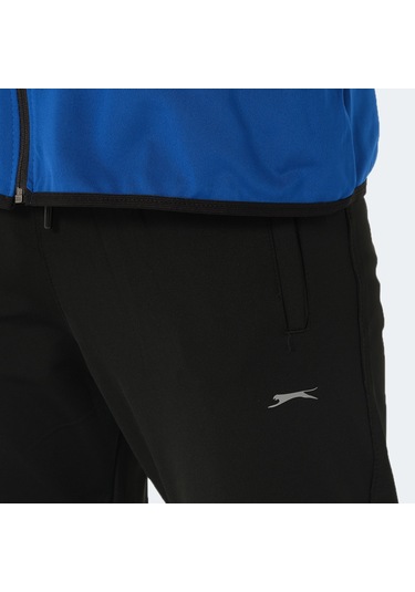 Slazenger ORRA IN Erkek Fermuarlı Dik Yaka Cepli Saks Mavi Eşofman Takımı