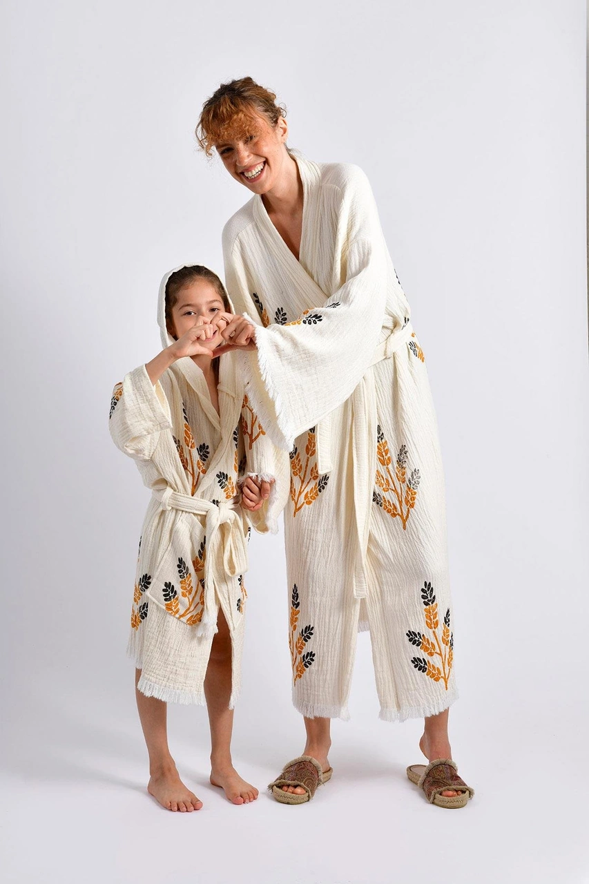 Brandsmithshop Golden Wheat Anne Çocuk Kimono Set Çok Renkli