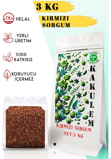 Kakulem Sertifikalı Kırmızı Sorgum Dal Darı 3 Kg