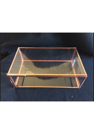 Guvenglassart Cam Dikdörtgen Çok Amaçlı Kutu 25x15x8 CM