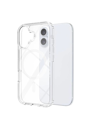 İphone Uyumlu 16 Kılıf Magsafe Şarj Özellikli Şeffaf Sert Pc Redclick Embos Kapak