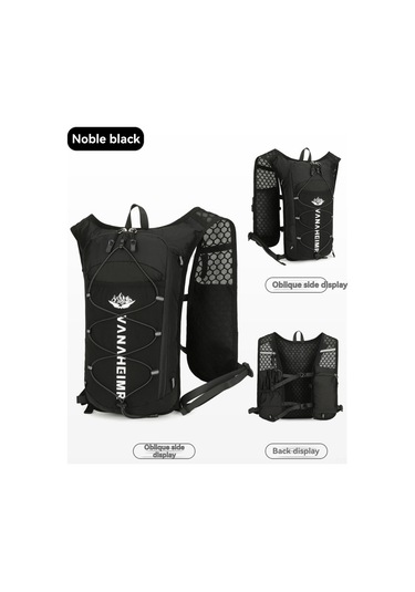 Reedark Siyah Dışarıda Spor Çantası: Yürüyüş, Bisiklet, Maraton İçin Hafif, Yansıtıcı, Su Geçirmez Çift Omuzlu Çanta Siyah