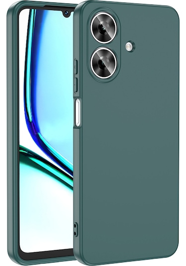 Realme Note 60 Kılıf Zore Mara Lansman Kapak Koyu Yeşil