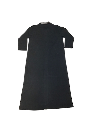 Çelik Örgü Önü Düğmeli Yaka Ve Kolağzı Kürklü Uzun Triko Hırka Çok Renkli