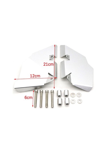 Xurunkeji Bmw R1200gs Adv 2013-2017 Gümüş Motosiklet Arka Koltuk Ayak Pedalı Çamurluk Çamurluk Gömme Kapağı Yolcu Sıçrama Koruyucusu Gümüş