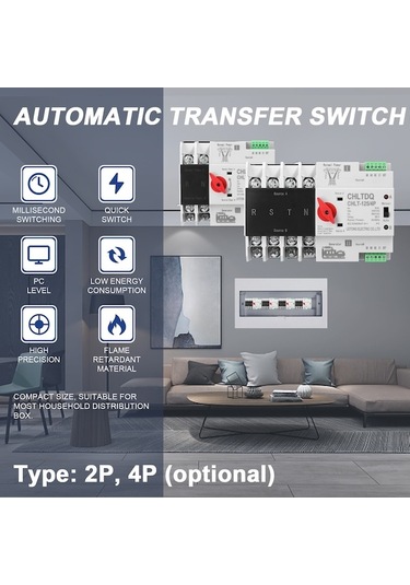 Ebitda E23070-2p-125a Kompakt Otomatik Transfer Anahtarı 2p-125a