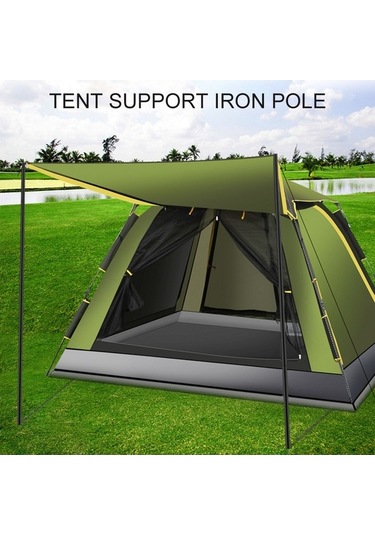 Novahub 2 Adet 200cm Çelik Kamp Direği - Taşınabilir & Dayanıklı Çadır Aksesuarı Siyah Siyah