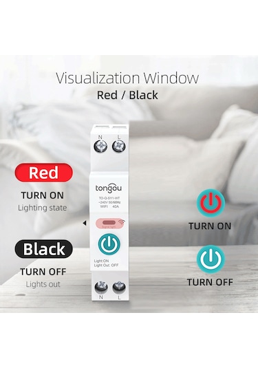 Springsun Tuya Wifi Akıllı Devre Kesici - Din Raylı, Uzaktan Kontrol, Zamanlayıcı & Alexa Uyumlu Diğer