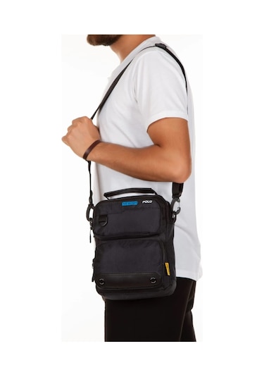 Newish Polo Çift Gözlü Postacı Omuz Çantası Lacivert - Siyah