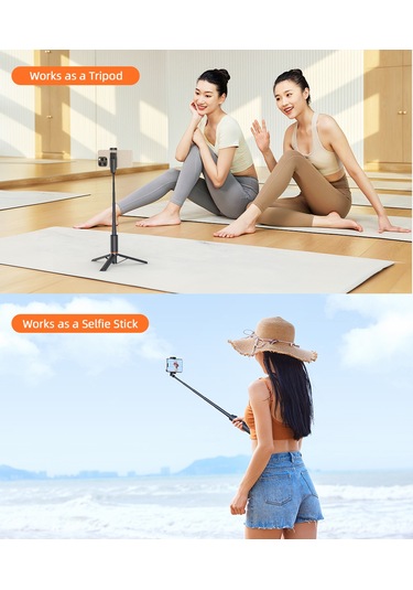 Springsun Vrıg Tp-17 Telefon İçin Genişletilebilir Selfie Çubuğu Tripod Maksimum. Uzaktan Deklanşörlü Telefon Tripod Vlog Selfie