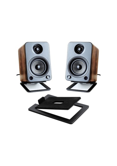 Flybuy Hoparlör Destek Tabanı - Masaüstü Alt Standı - Siyah Karbon Çelik