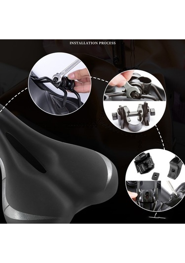 Su Geçirmez Pu Deri Bisiklet Selesi Hollow Bisiklet Minderi Darbeye Dayanıklı Bisiklet Koltuğu Kapağı