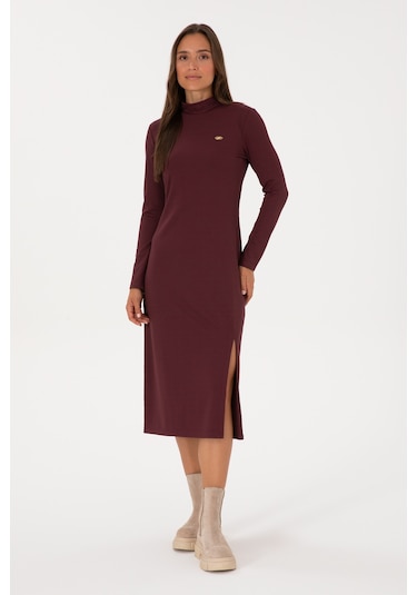 U.s. Polo Assn. Kadın Plum Elbise Örme 50313549-vr177 New Plum