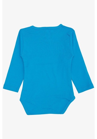 Breeze Erkek Bebek Çıtçıtlı Zıbın Body Hayvanat Bahçesi Dost Hayvanlar Baskılı 9 Ay-3 Yaş, Mavi Mavi