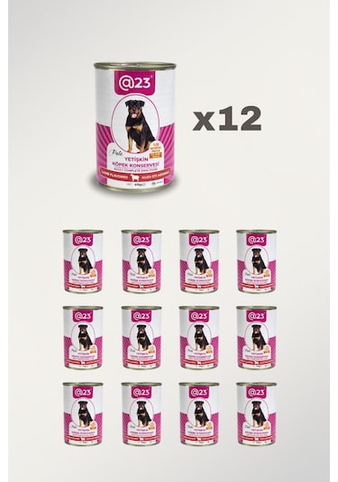 Yetişkin Köpek Kuzu Konservesi 12 Adet X 400 Gr.